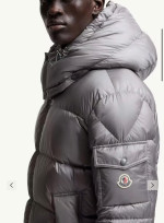 Jacket Moncler Couyere Hooded Short Down Grey - Image 2