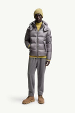 Jacket Moncler Couyere Hooded Short Down Grey - Image 4